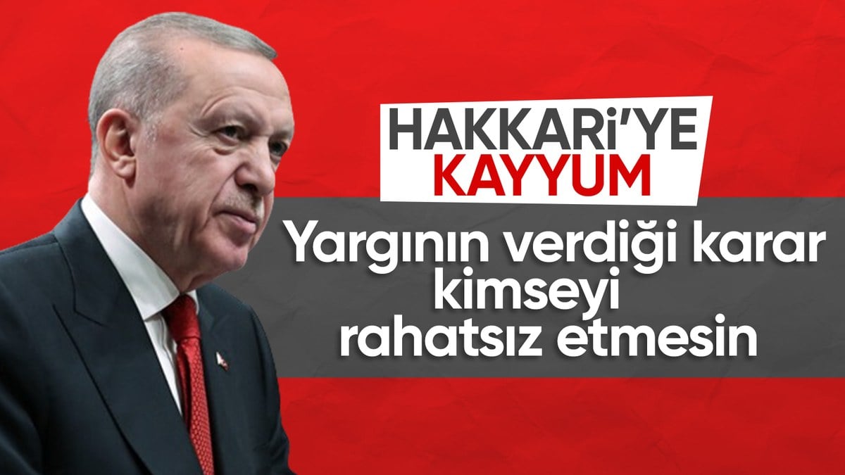 Cumhurbaşkanı Erdoğan’dan Hakkari açıklaması